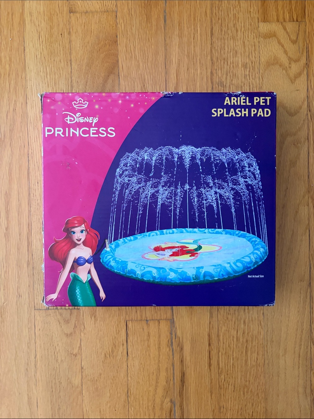 New in Box Disney Princess Ariel Pet Splash Pad - Blue & Pink